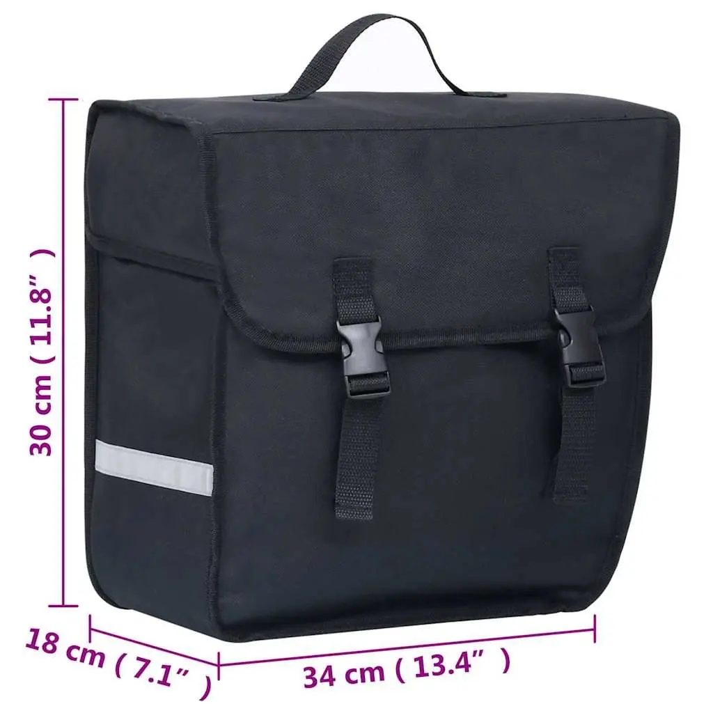 Bicycle Pannier Bag Black 21L Waterproof Storage for Commuting Touring Cycling