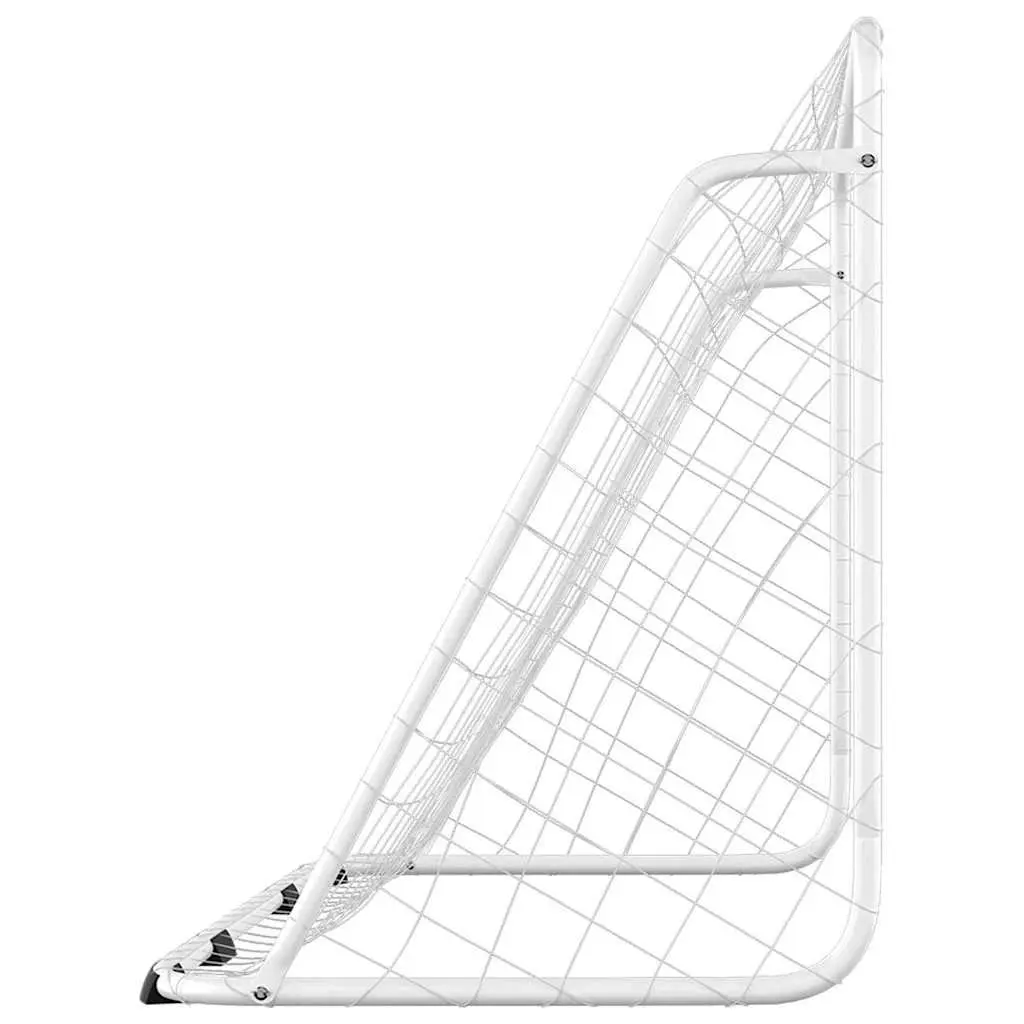 Football Goal White 180x90x120 cm Steel Frame Outdoor Sports
