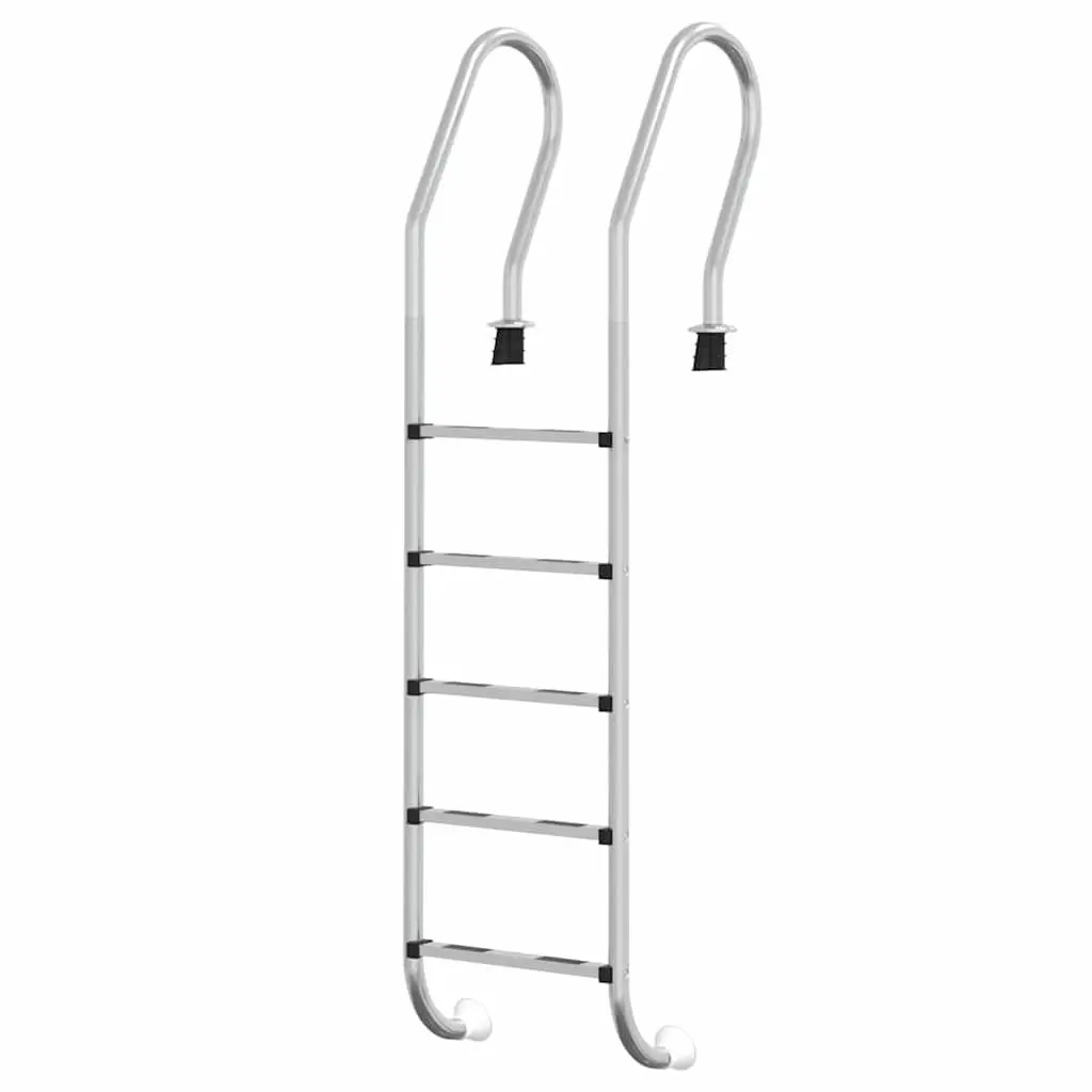 Pool Ladder Silver 54x38x211 cm Stainless Steel Non-Slip Step Handrail