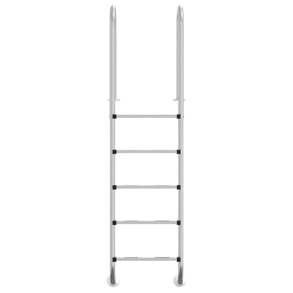 Pool Ladder Silver 54x38x211cm Stainless Steel Non-slip Steps for Safe Entry and Exit
