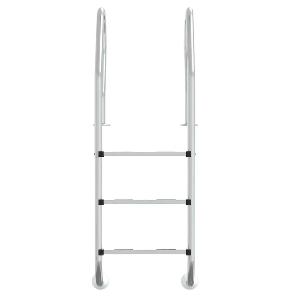 Pool Ladder 54x38x158cm Stainless Steel Steps Non-Slip Handrail Curved Design