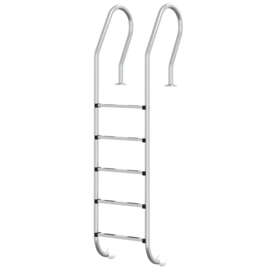 Pool Ladder Silver 54x38x211 cm Stainless Steel Non-Slip Handrail