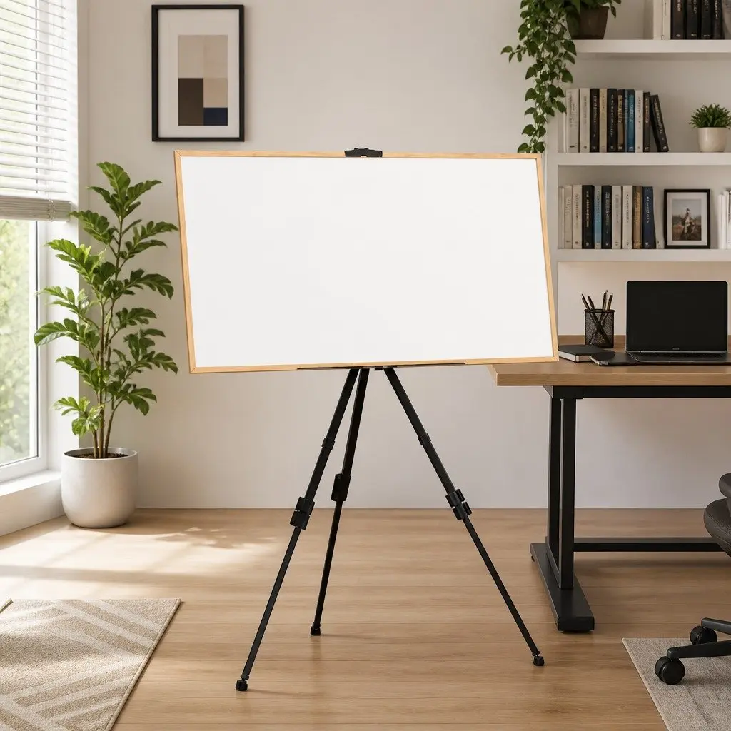 Metal Display Easel Black Adjustable Height Non-Slip Feet