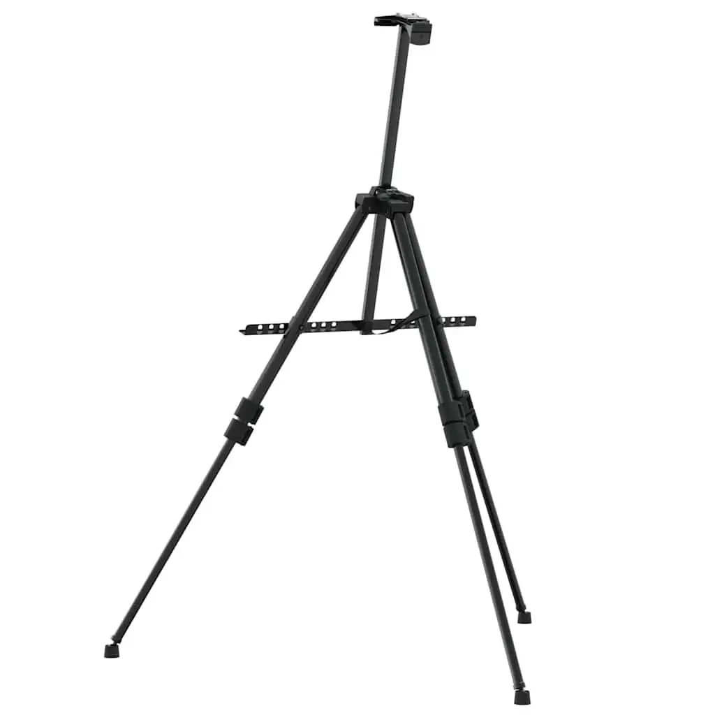 Metal Display Easel Black Adjustable Height Non-Slip Feet