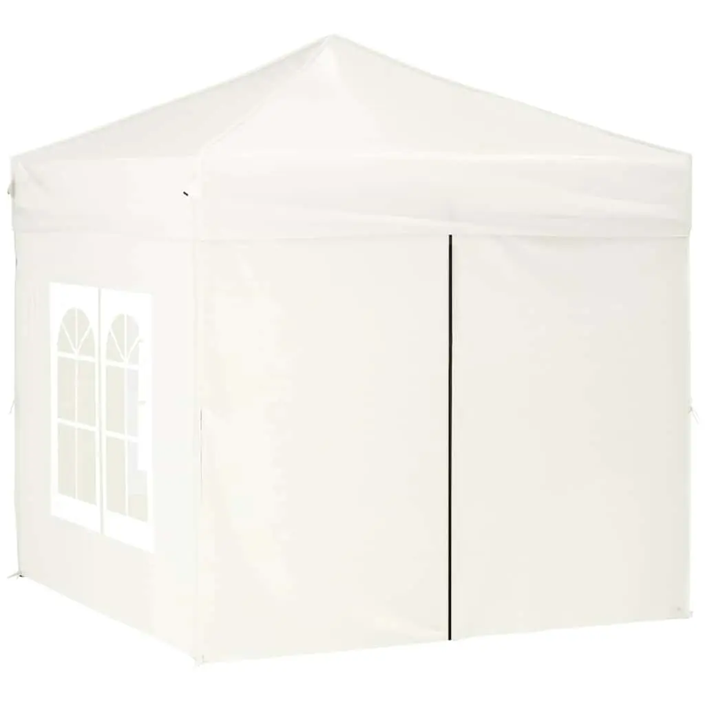 Outdoor Gazebo Canopy Folding Tent 2x2m Cream with Sidewalls and Windows