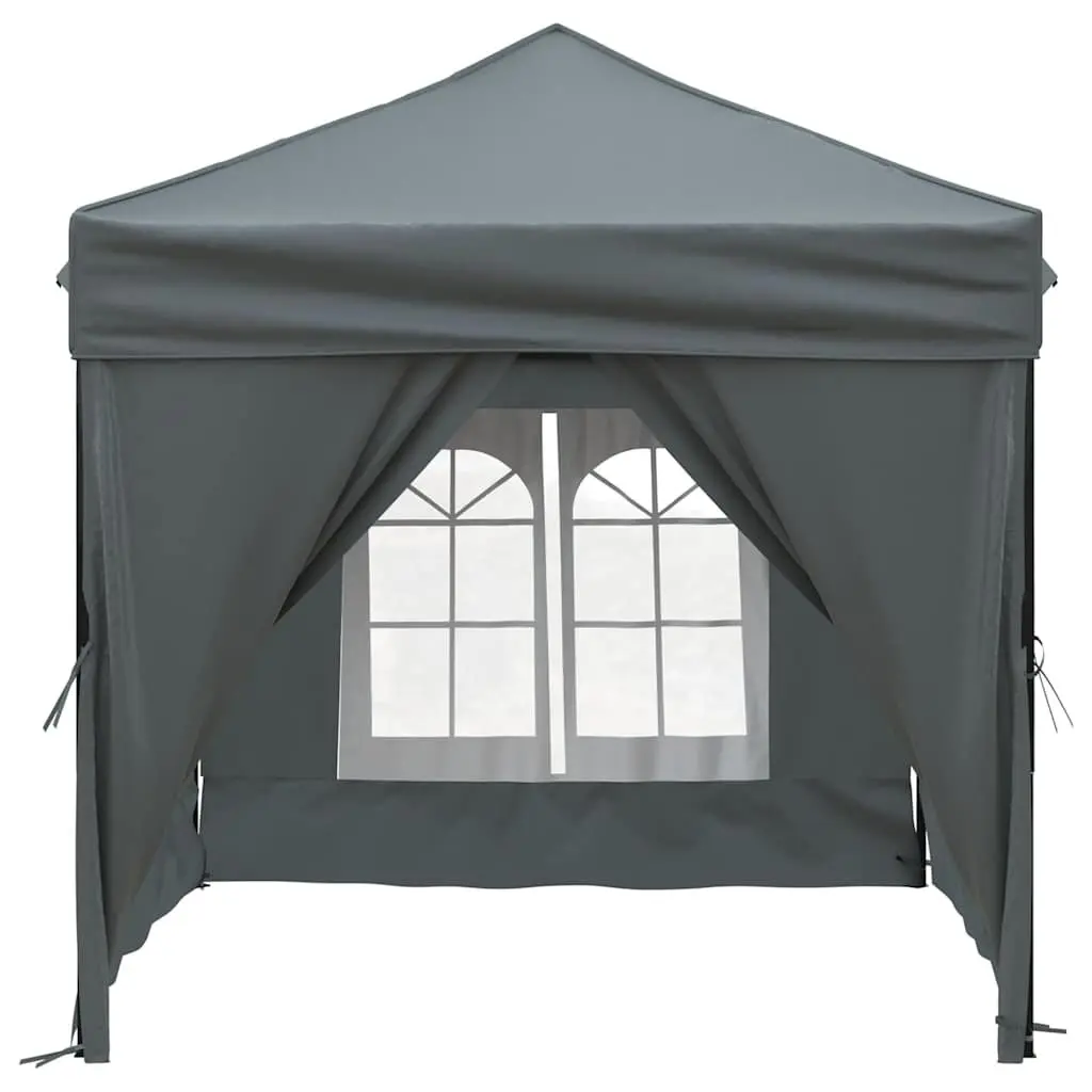 Folding Party Tent Anthracite 2x2m Outdoor Gazebo Canopy with Sidewalls