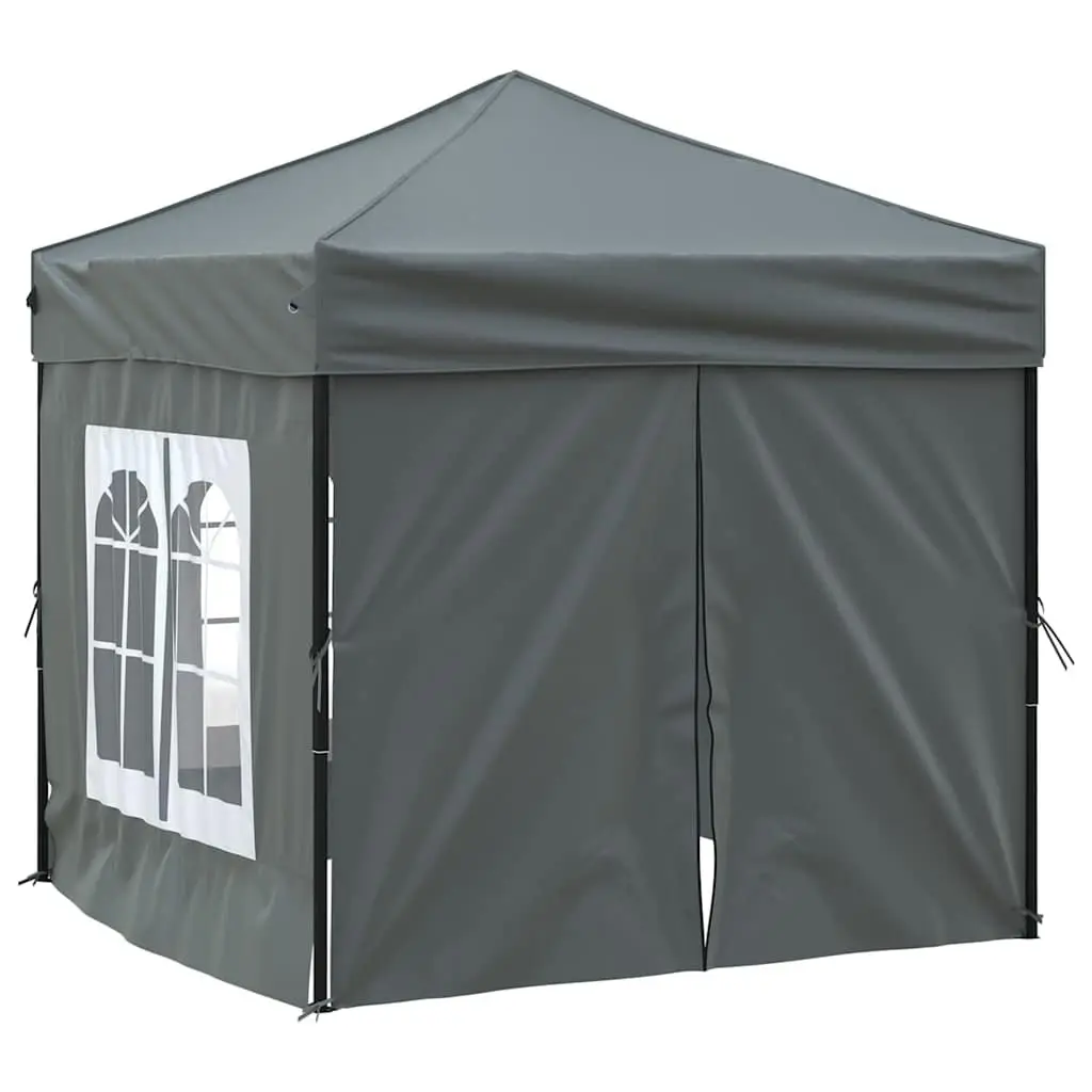 Folding Party Tent Anthracite 2x2m Outdoor Gazebo Canopy with Sidewalls