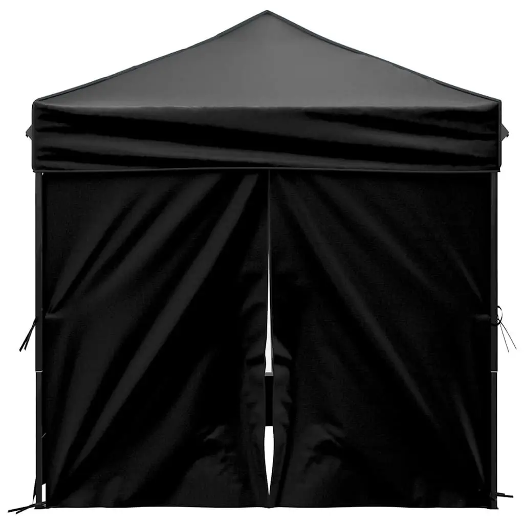 Folding Party Tent Black 2x2 m UV Resistant Water Resistant with Sidewalls