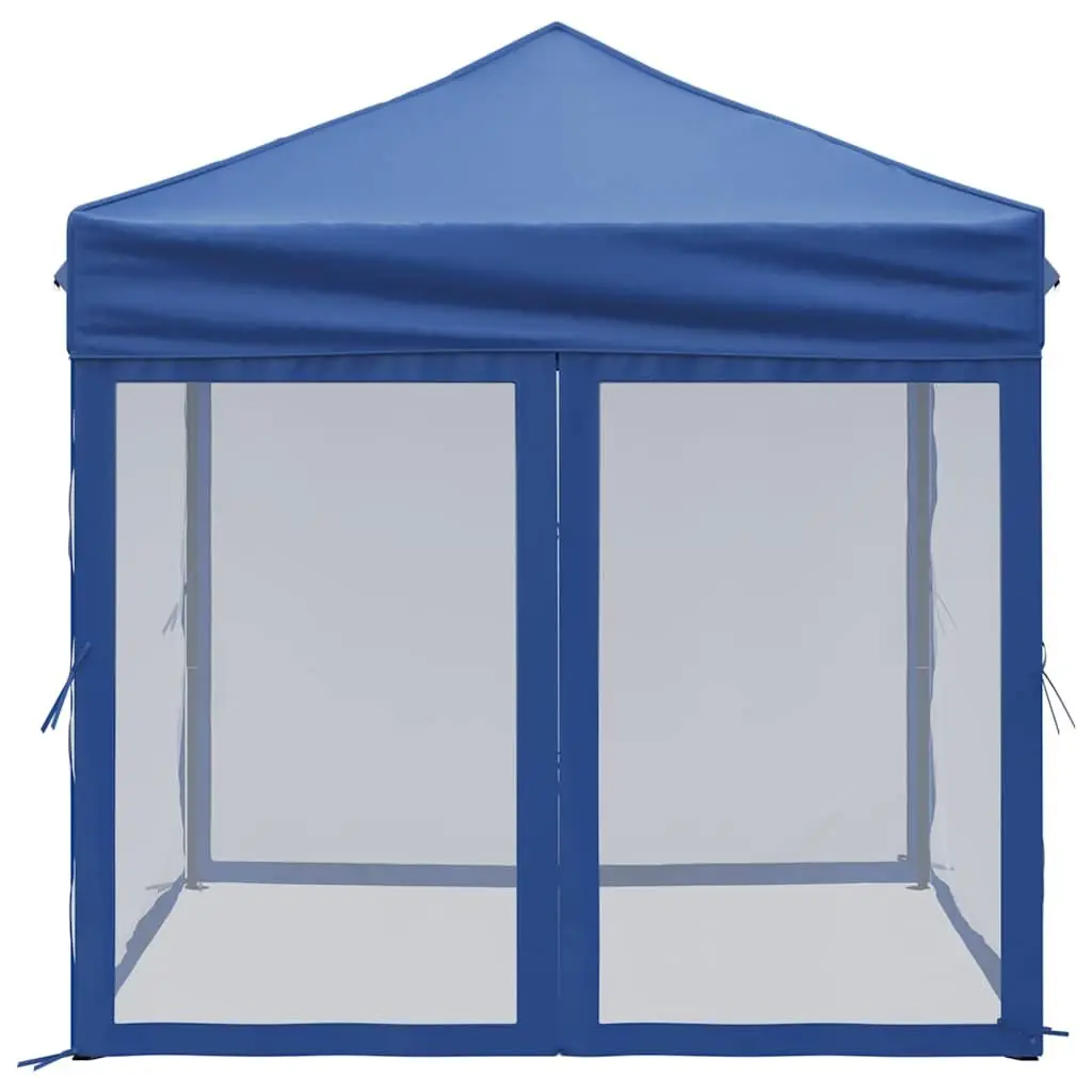 Folding Party Tent Blue 2x2m Outdoor Canopy with Sidewalls