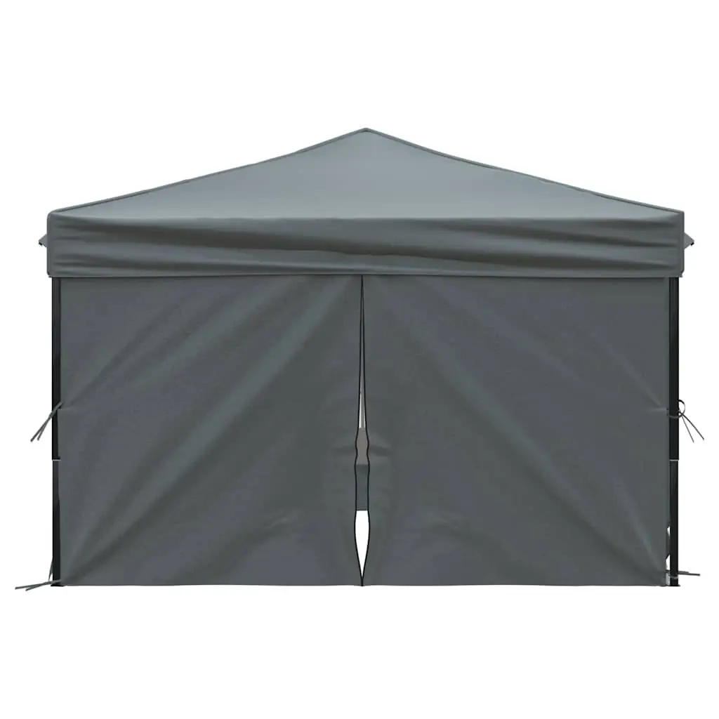 Folding Party Tent with Sidewalls Anthracite 3x3m Outdoor Canopy Gazebo