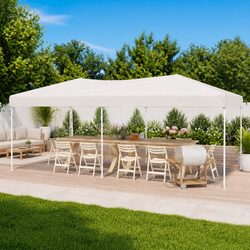 Folding Party Tent White 3x6m Outdoor Canopy