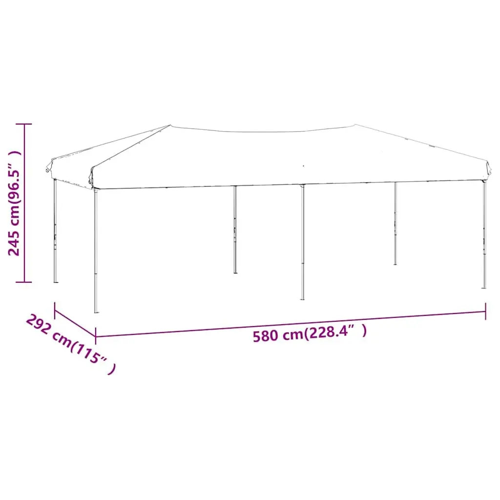 Folding Gazebo White 3x6m Outdoor Party Canopy Pavilion with Water Resistant Fabric and Steel Frame