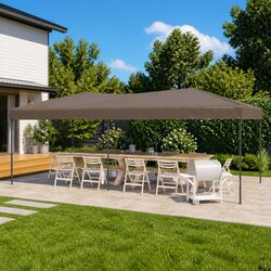 Compact Taupe Folding Canopy for Outdoor Use