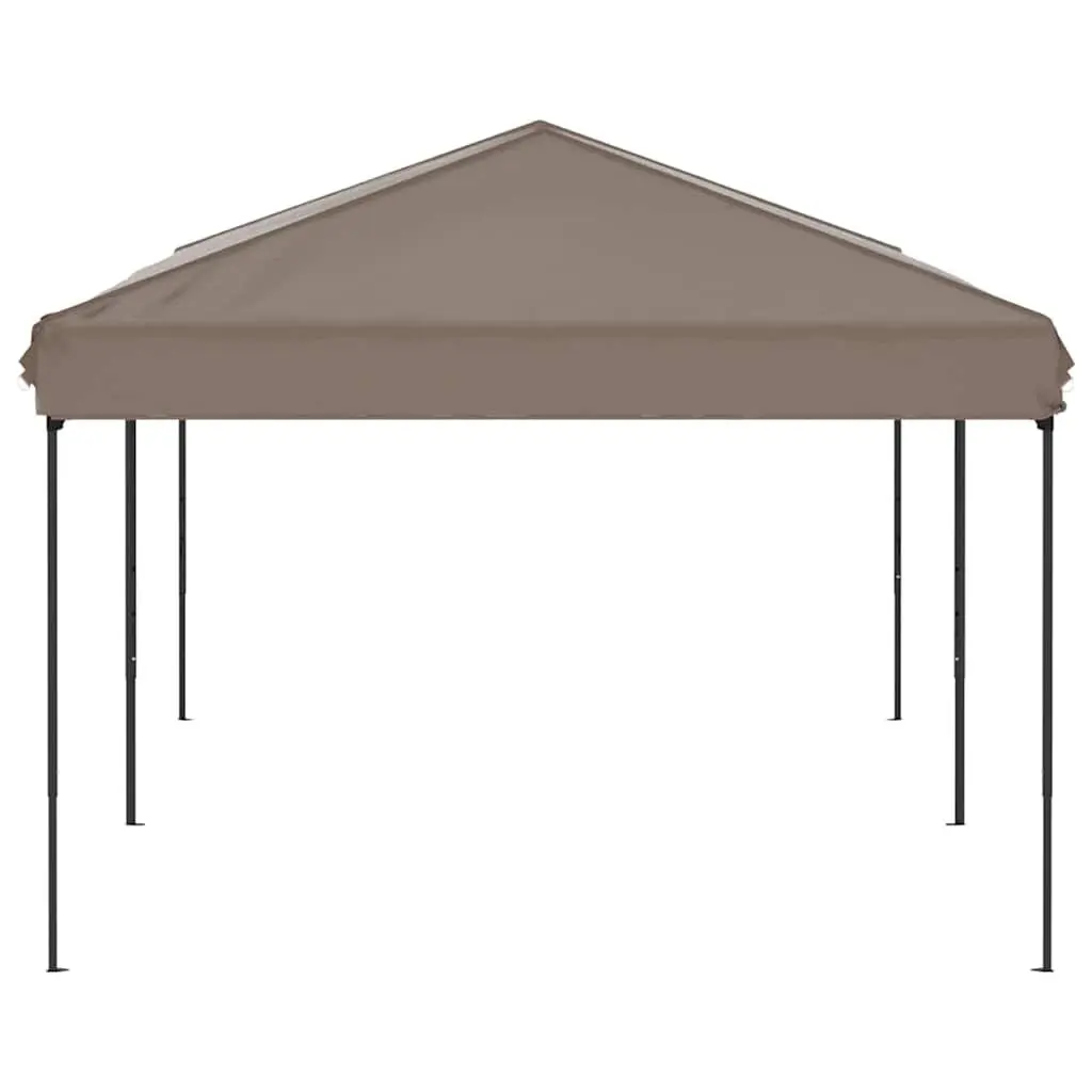 Folding Party Tent Taupe 3x6m Portable Canopy Gazebo