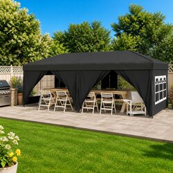 Compact 3x6 m Folding Party Tent with Insect Sidewalls