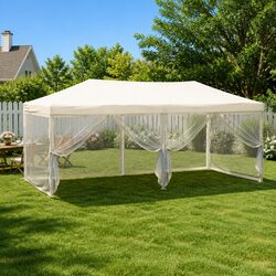 Compact Folding Party Tent with Sidewalls 3x6 m