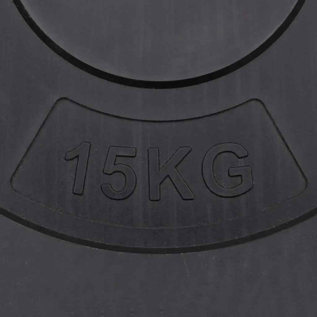 Weight Plates Black 30 kg Durable Cement Core Floor-Friendly Plastic Covering