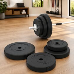 Get Fit at Home with a 30 kg Weight Plate Set for Training
