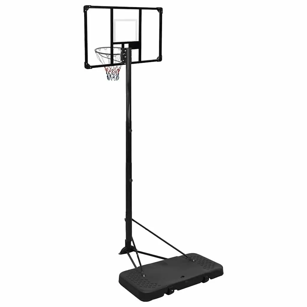 Basketball Hoop Stand Transparent 256-361cm Adjustable Portable Polycarbonate