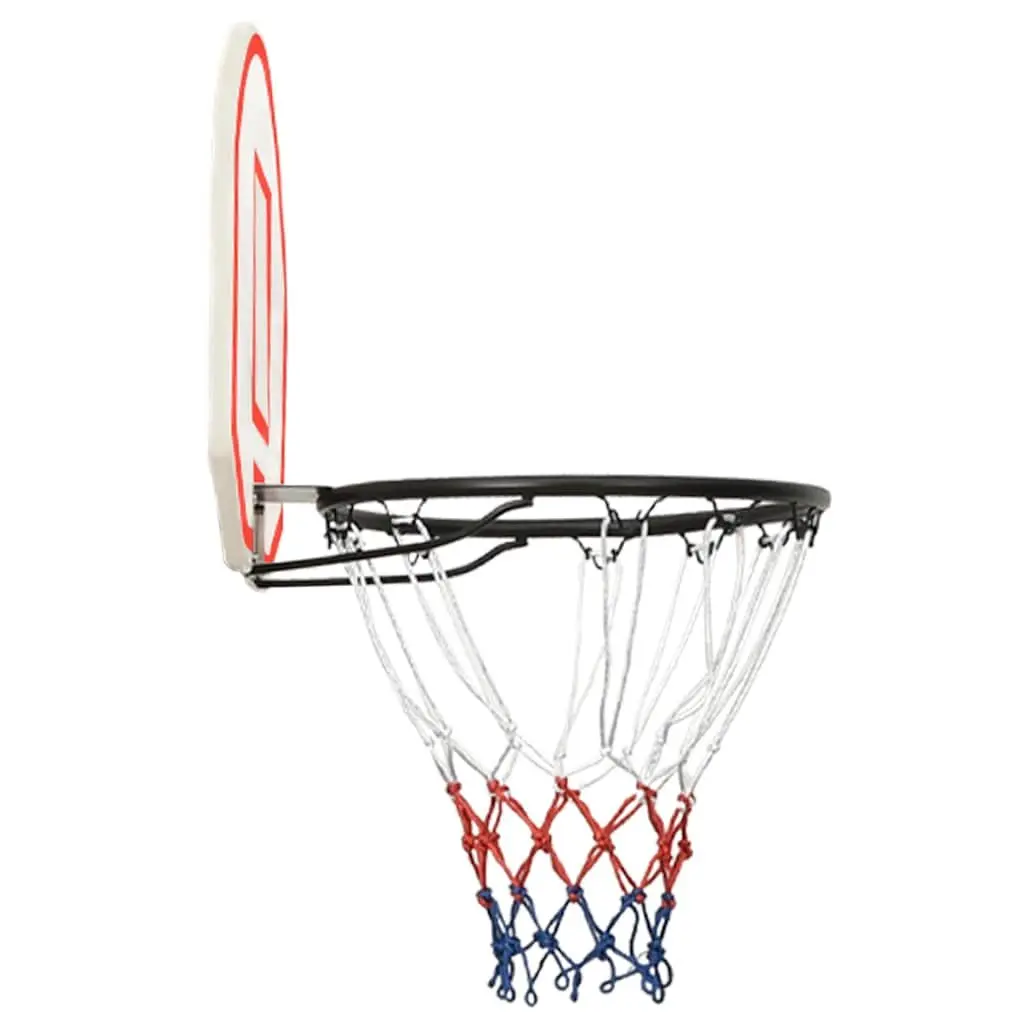 Basketball Backboard White 71x45cm Wall-Mounted Polyethene Indoor Outdoor