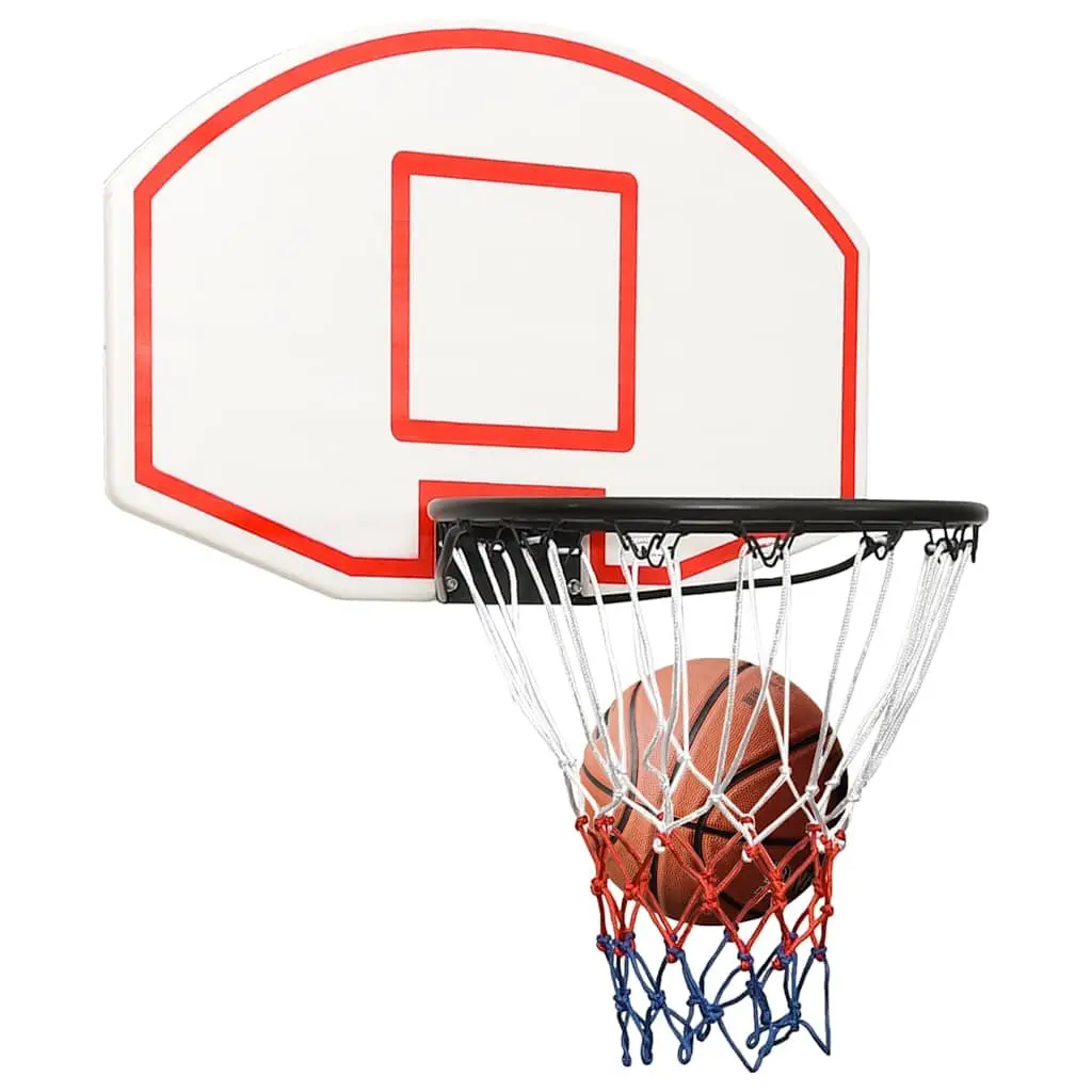 Basketball Backboard White 71x45cm Wall-Mounted Polyethene Indoor Outdoor