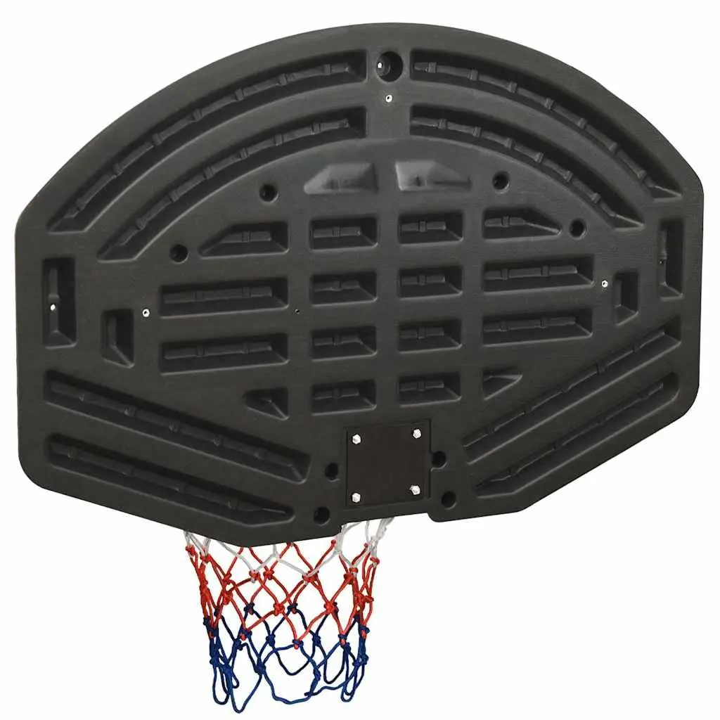 Basketball Backboard Black 90x60cm Wall-Mounted Polyethene Durable for Indoor Outdoor Use