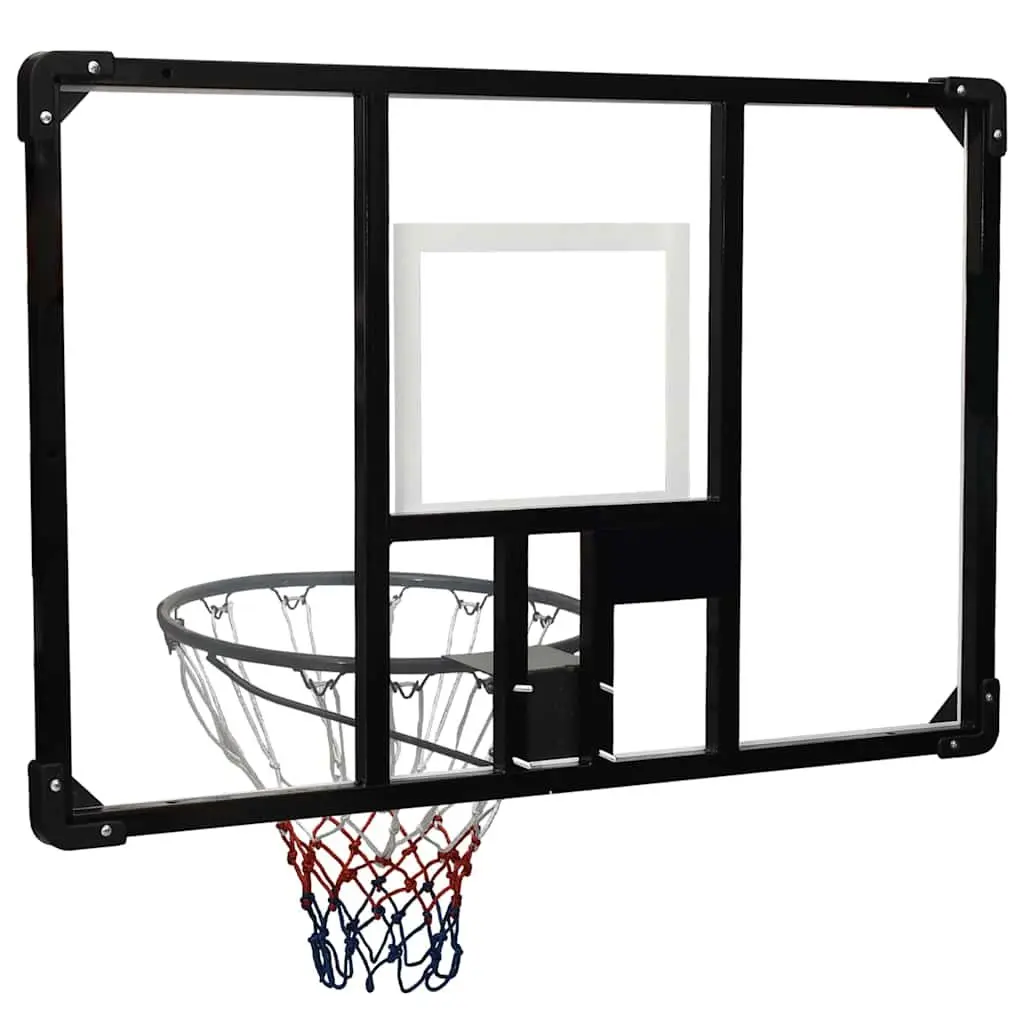Basketball Backboard Transparent 106x69cm Wall-Mounted Durable Polycarbonate