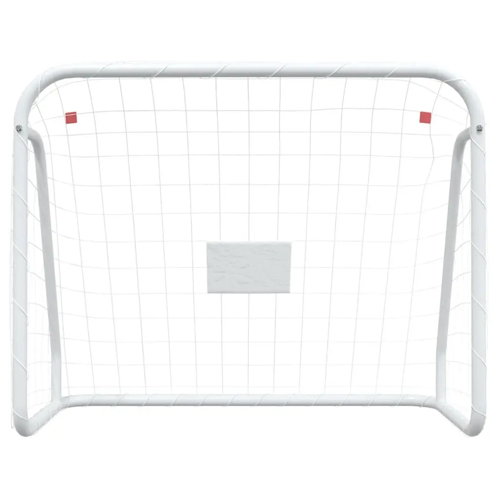 Football Goal White 125x96x60cm Steel Frame Polyester Training