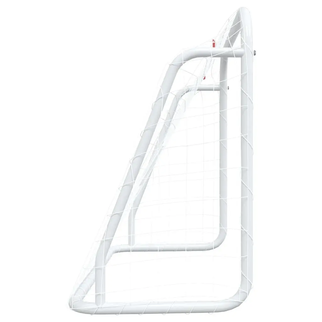 Football Goal White 125x96x60cm Steel Frame Polyester Training