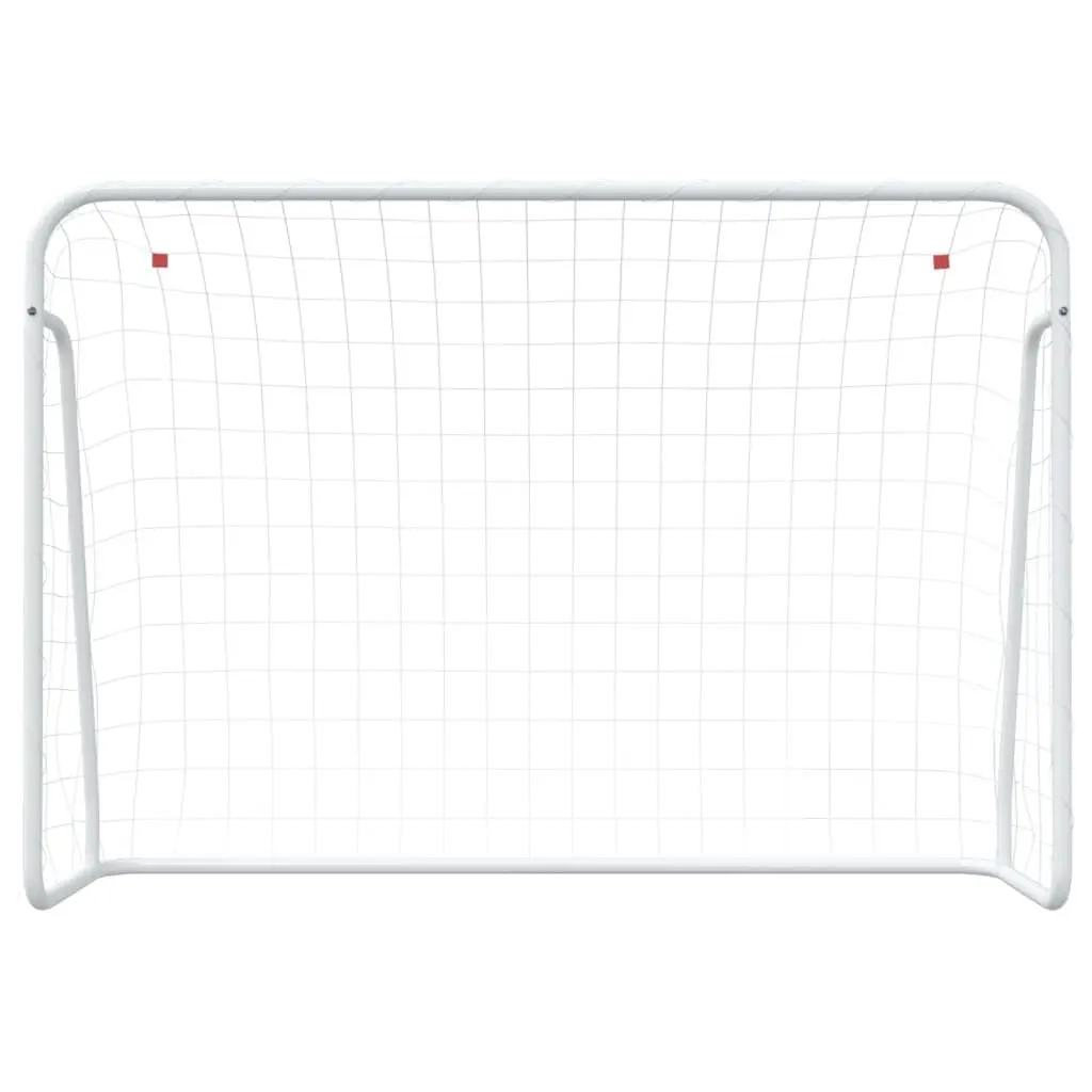 Football Goal White 214x75x152cm Steel Frame Polyester Training Aid