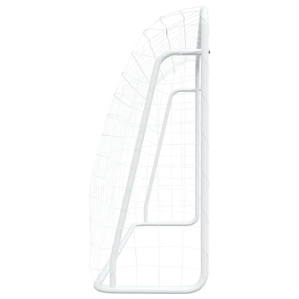 Football Goal White 214x75x152cm Steel Frame Polyester Training Aid