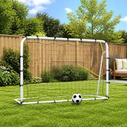 Football Net Rebounder Training Aid Soccer Goal Rebound Practice White