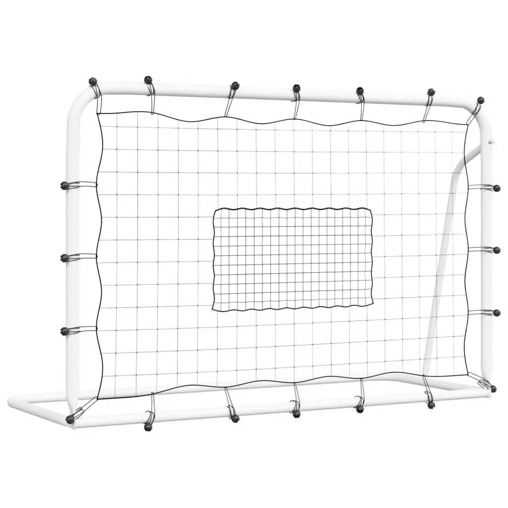 Football Net Rebounder Training Aid White Portable Steel Frame