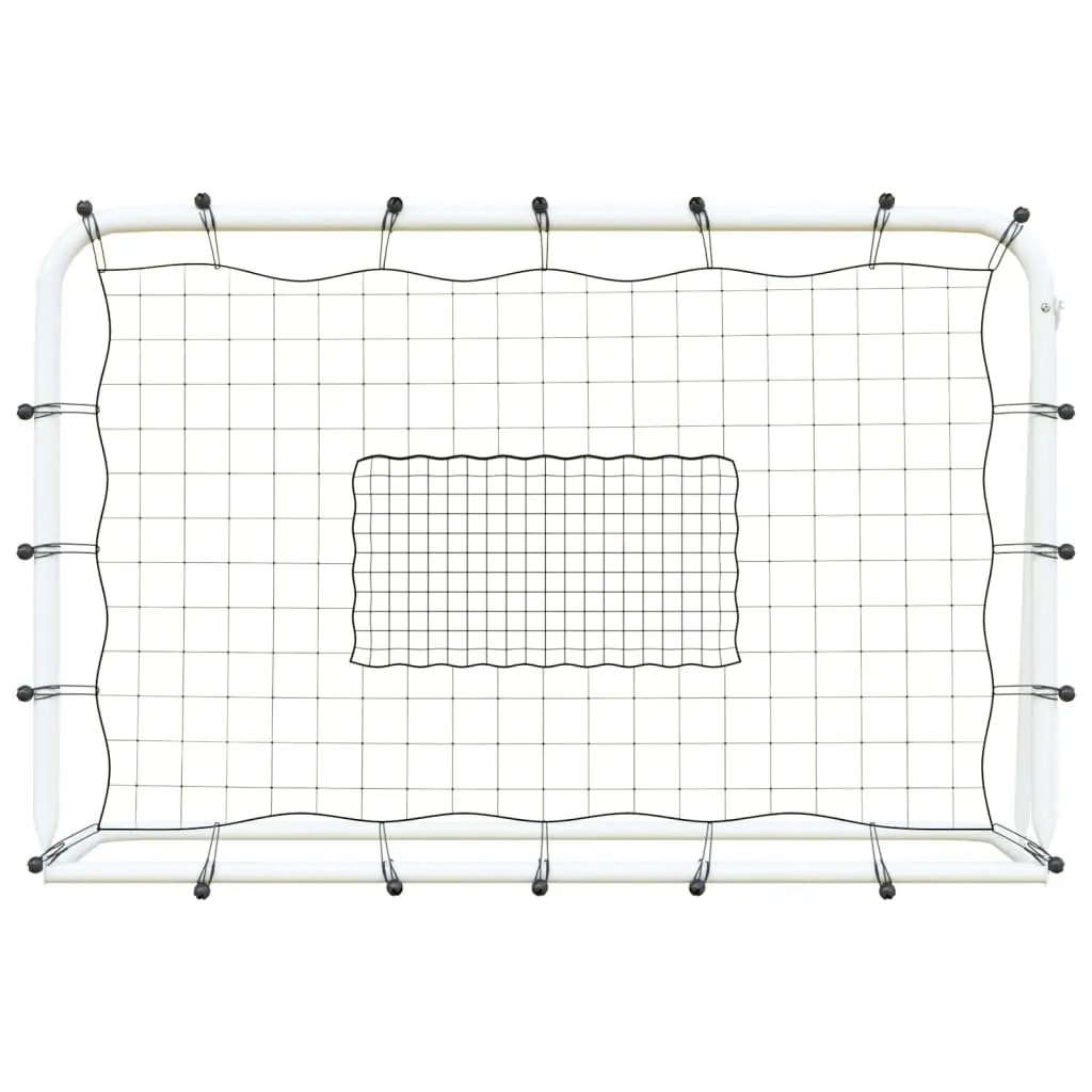Football Net Rebounder Training Aid White Portable Steel Frame