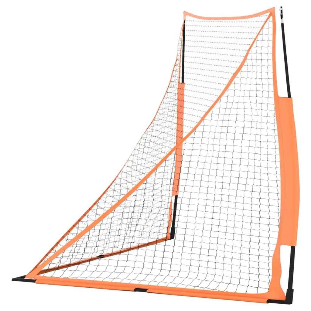 Baseball Net Orange and Black 183cm Portable Training Aid Durable Polyester Steel Frame