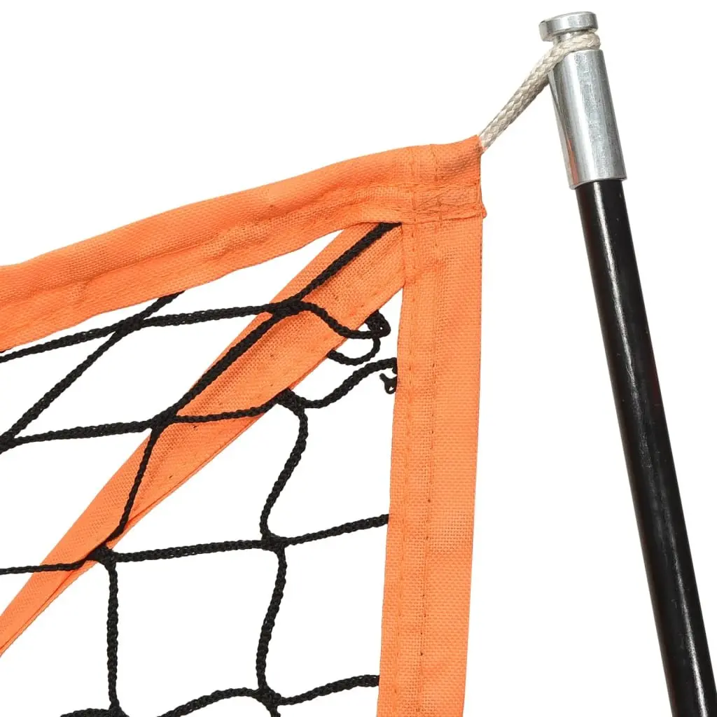 Baseball Net Orange and Black 183cm Portable Training Aid Durable Polyester Steel Frame