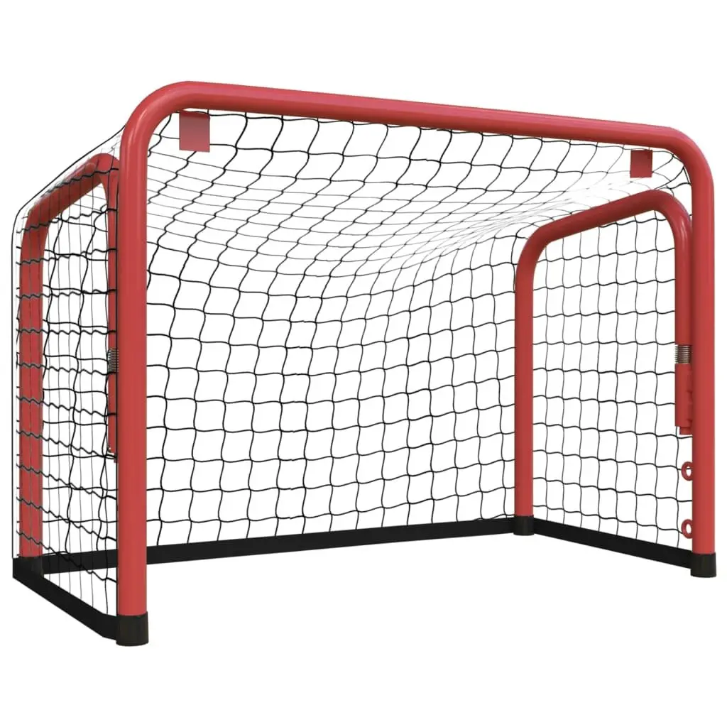 Hockey Goal Red Black 68x32x47cm Steel Frame Polyester Training