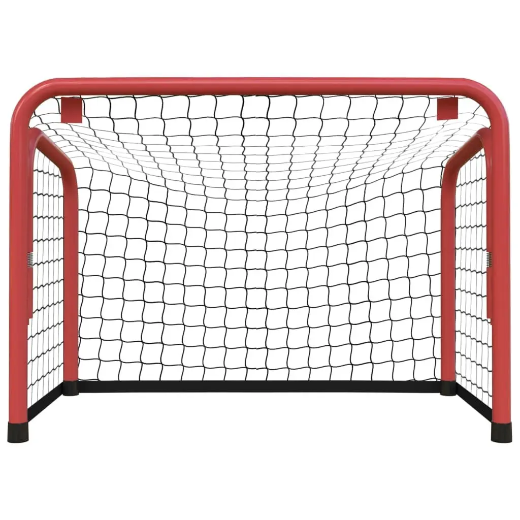 Hockey Goal Red Black 68x32x47cm Steel Frame Polyester Training