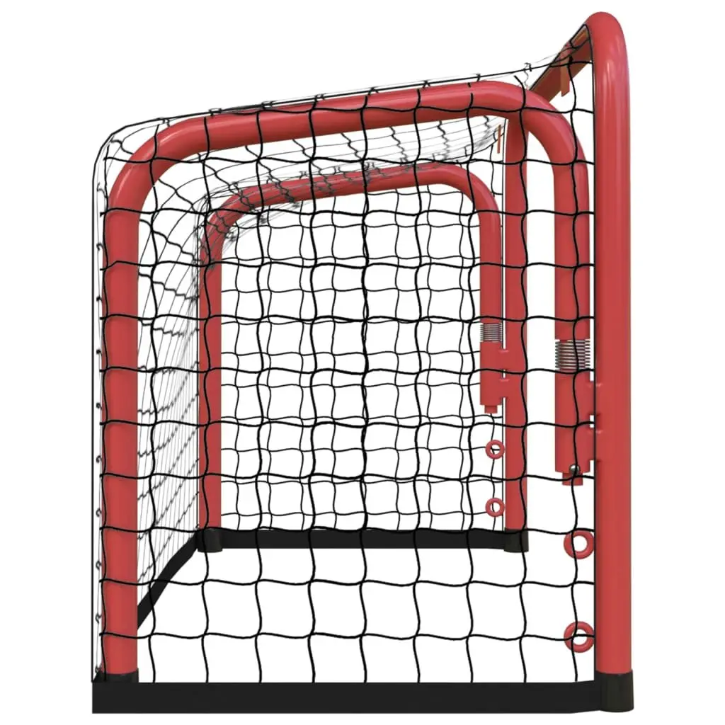 Hockey Goal Red Black 68x32x47cm Steel Frame Polyester Training