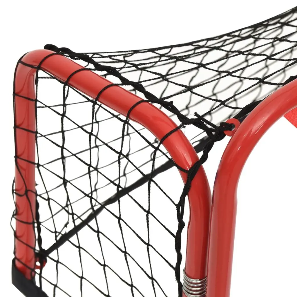 Hockey Goal Red Black 68x32x47cm Steel Frame Polyester Training
