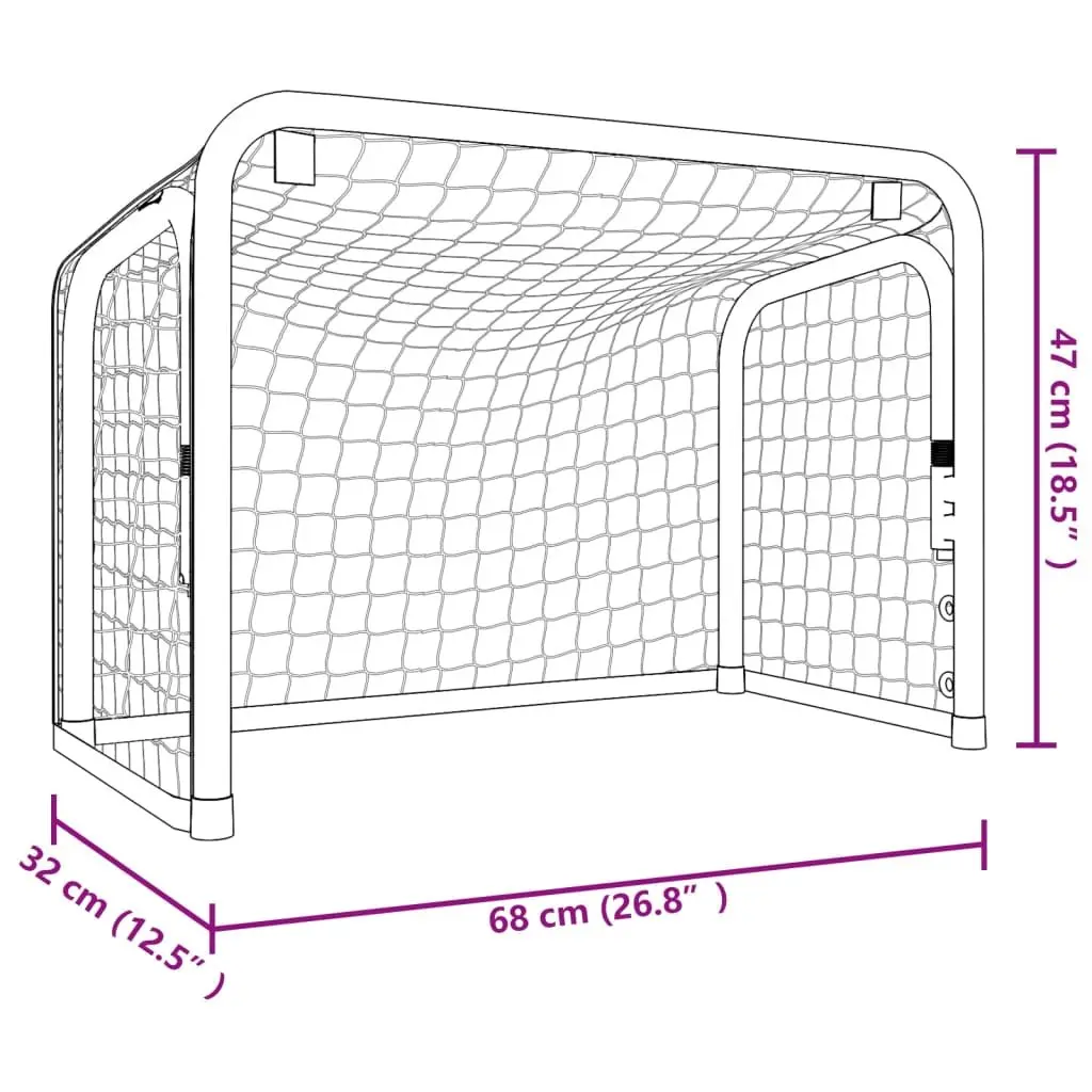 Hockey Goal Red Black 68x32x47cm Steel Frame Polyester Training