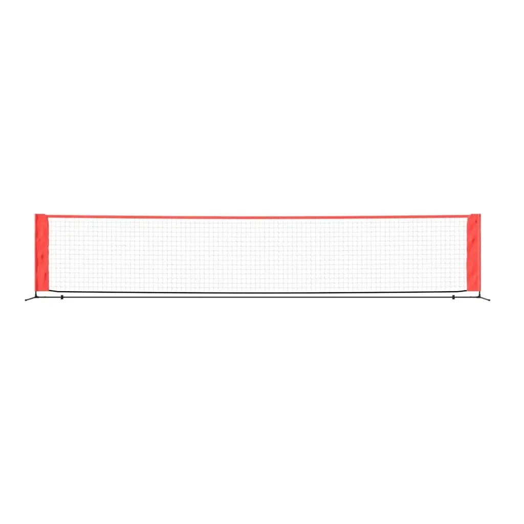 Tennis Net Black Red Outdoor 500x100x87cm Durable Polyester for Backyard Garden Practice Training