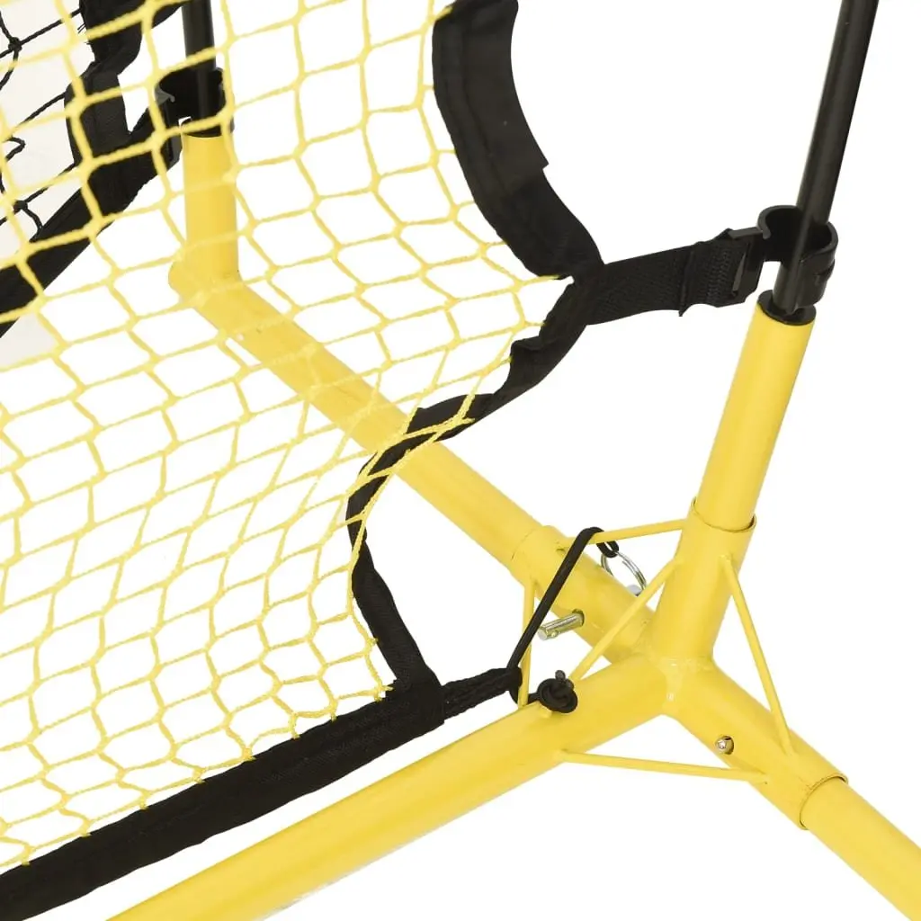 Football Rebounder Net Black and Yellow 183x85x120 cm Outdoor Training Practice