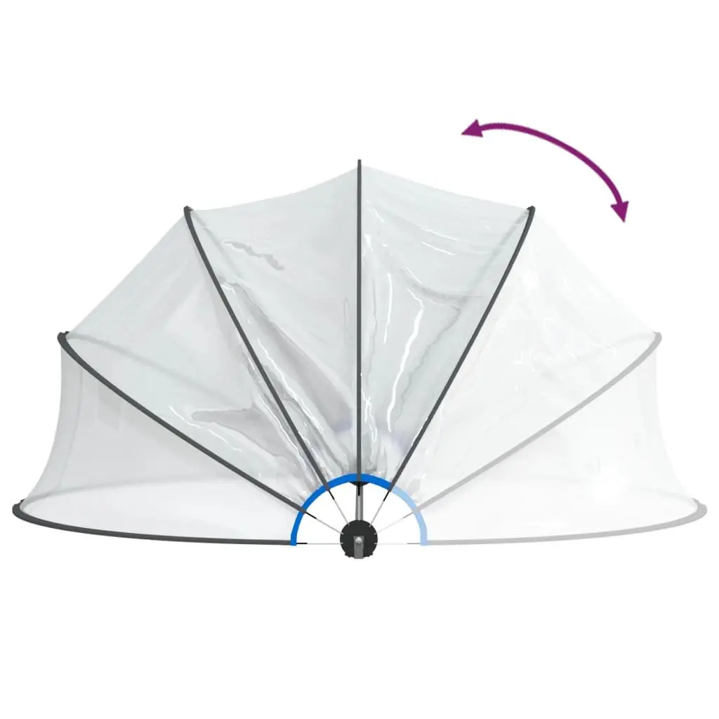 Pool Dome Transparent 376x188 cm PVC Shelter Cover Hinged Tent