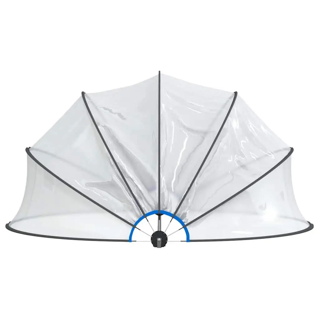 Pool Dome Transparent 406x203 cm PVC Cover Shelter Enclosure Protection