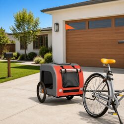Compact and Confident Pet Bike Trailer for Dogs