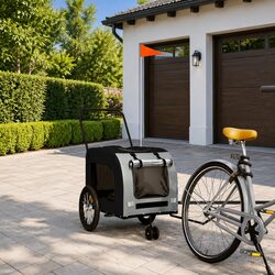 Compact Pet Bike Trailer Designed for Small Dogs