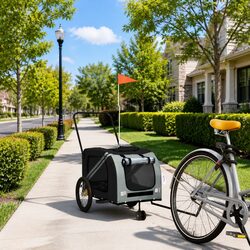 Compact and Reliable Pet Bike Trailer for Small Dogs
