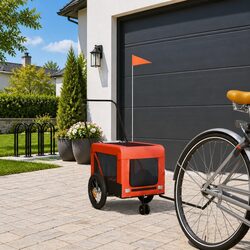 Concise Pet Bike Trailer for Small Dogs - Sturdy & Functional