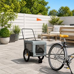 Compact and Efficient Pet Bike Trailer for Small Dogs and Cats